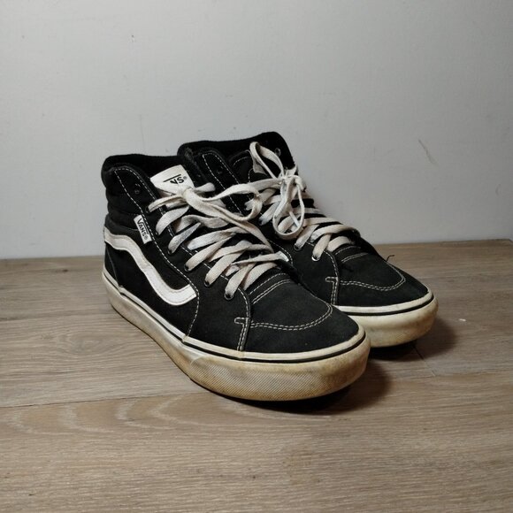 VANS Skate Hi 721356 Black White High Tops Missy Size 5 Vintage OG Style - Picture 1 of 7
